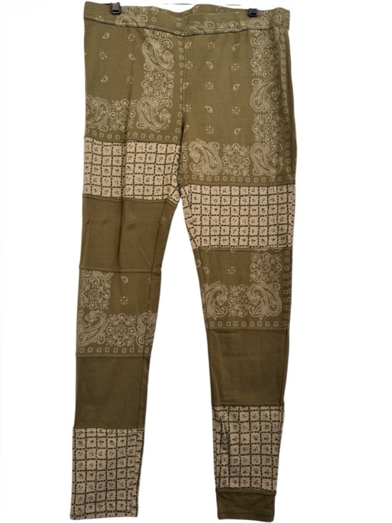 Free People Pants - NWT Free People Olive Paisley Print Bandana Leggings Size Large